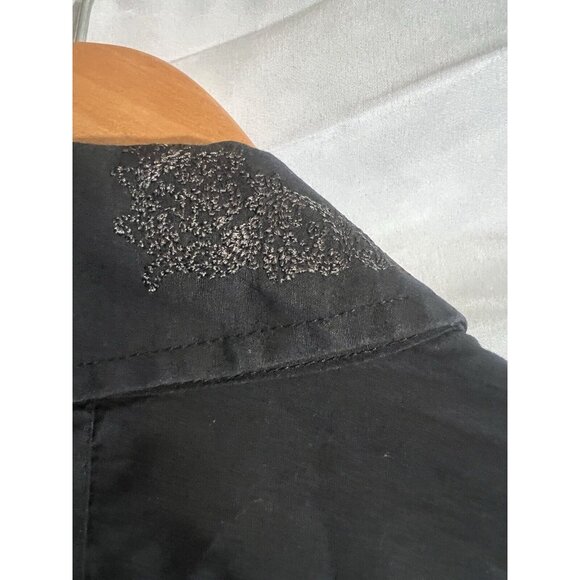 English Laundry Mens Black Shirt L Button Up Embroidered Christopher Wicks M23 - Picture 11 of 14